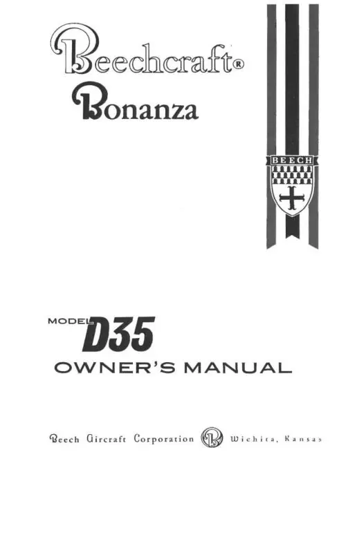 Beech D-35 Owner's Manual (35-590001-3) 1