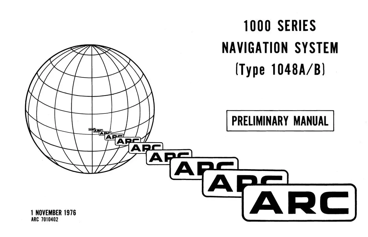 Aircraft Radio Corporation 1000 Ser 1048A,B Nav. System Preliminary Manual (Ar1048a,B-Pr-C) 1