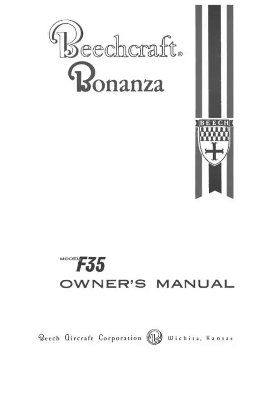 Beech F-35 Owner's Manual (35-590001-5) 1