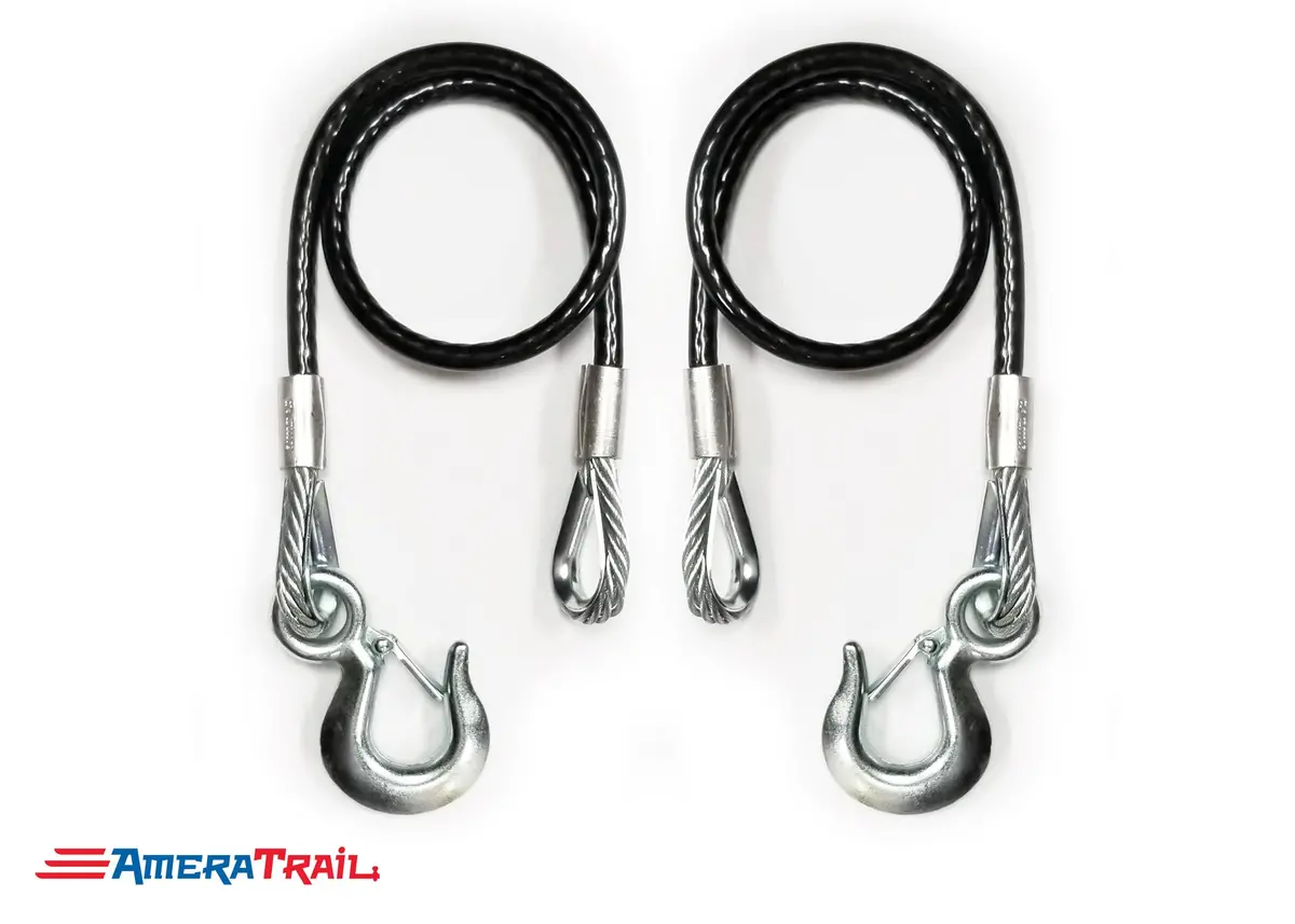 Class 4 Heavy Duty Vinyl Wrapped Cables 36" W/ Large C Hooks 1