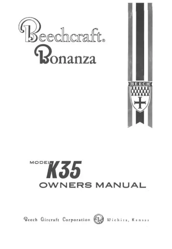 Beech K-35 Owner's Manual (35-590006-1A) 1