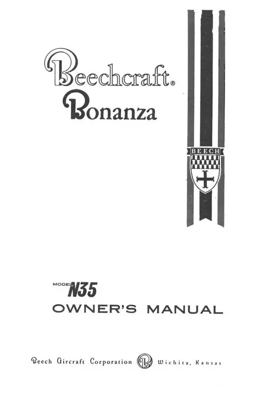 Beech N-35 Owner's Manual (35-590094-1) 1