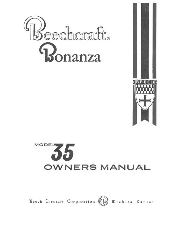 Beech 35 Bonanza Owner's Manual (35-590101-1A) 1