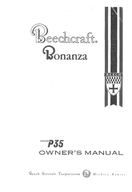 Beech P-35 Owner's Manual (35-590101-1) 1