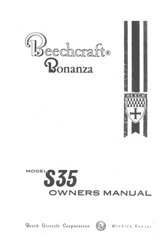 Beech S-35 Owner's Manual (35-590110-1) 1