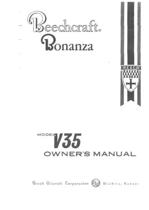 Beech V-35 Owner's Manual (35-590118-17) 1
