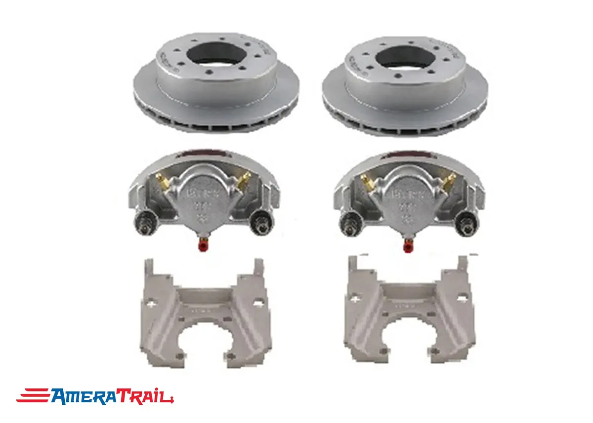 8 Lug 8K Kodiak Brake Kit For Rockwell / Alko Axles, Stainless Calipers W/ Dacromet Rotors And Brackets - Fits 5/8" Wheel Studs 1