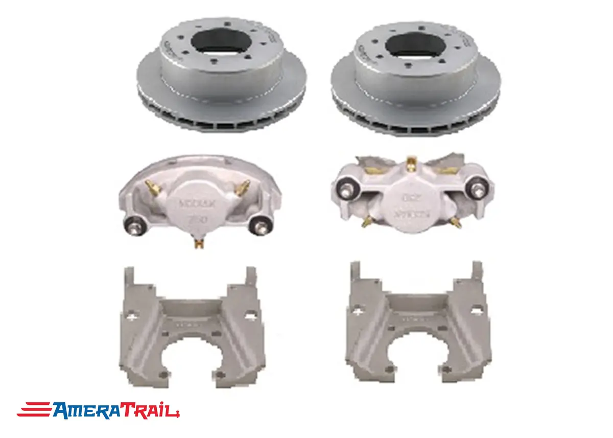8 Lug 8K Kodiak Brake Kit For Dexter / Lippert Axles, Stainless Calipers W/ Dacromet Rotors & Mounting Brackets-Fits 5/8" Wheel Studs 1