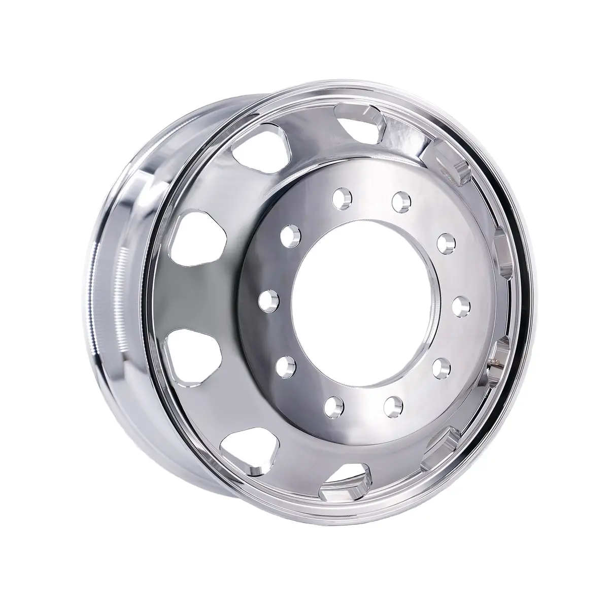 22.5 X 8.25 Kenworth Stylized Truck Wheels Forged Aluminum Rims Both-Side Polished Mirror 10 Holes 1