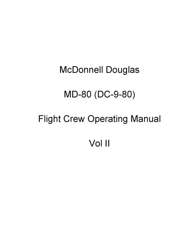 Mcdonnell Douglas Md-80 (Dc-9-80) Flight Crew Operating Manual Vol Ii (Mcmd80 79 Op C) 1