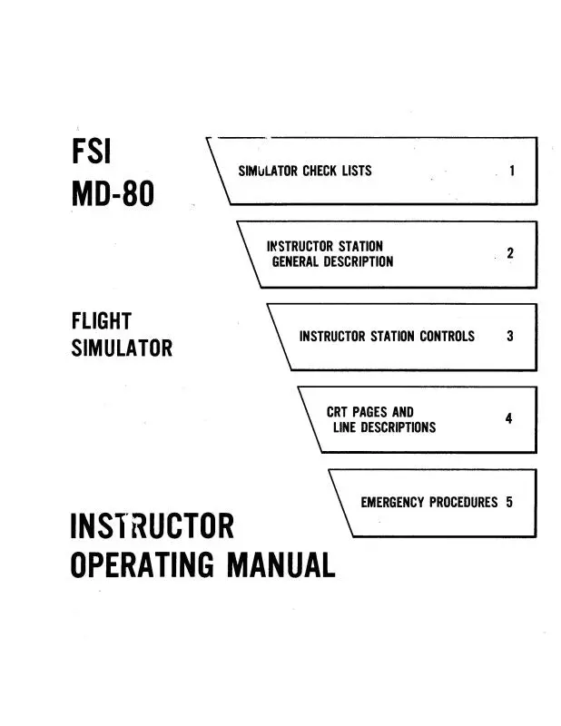 Mcdonnell Douglas Md-80 (Dc-9-80) Flight Simulator Instructor Operating Manual (Tpd 7374) 1