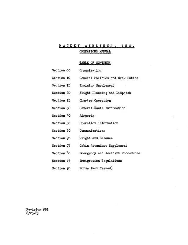 Douglas Dc-3, 4,6 1965 Operations Manual (Mcdc3,4,6 65 Op C) 1