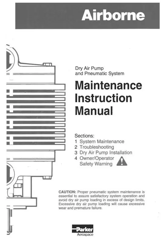 Parker Aerospace Pneumatic Systems & Dry Air Pump Maintenance (Pkpneumaticsys M C) 1