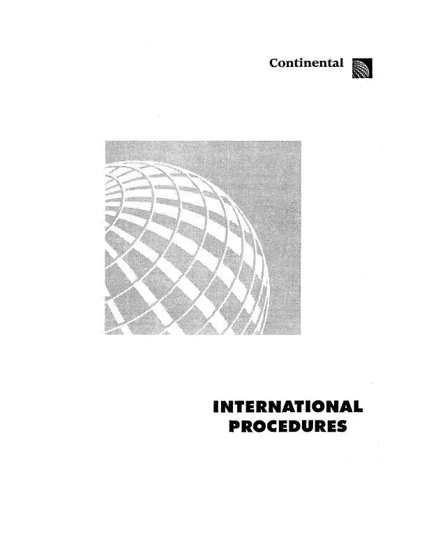 Continental International Procedures (Caintlprocedures C) 1