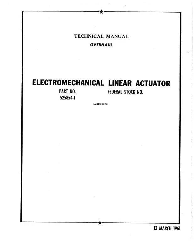 Garrett Electromechanical Linear Actuator Overhaul (6-Dec) 1