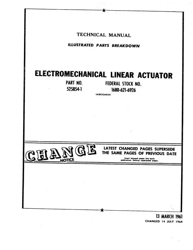 Garrett Electromechanical Linear Actuator Illustrated Parts (7-Dec) 1