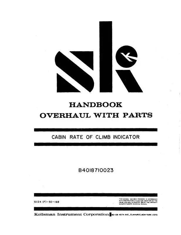 Kollsman Instruments Electronics Module Overhaul Manual 1972 (22850) 1