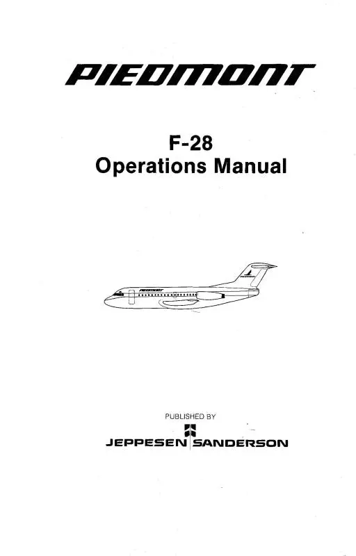 F-28 Fokker Mk 4000 1984 Flight Manual (Pif28-F-C) 1