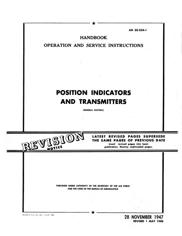 General Electric D-C Selsyn Position Indicators Overhaul Instructions (05-55A-13) 1