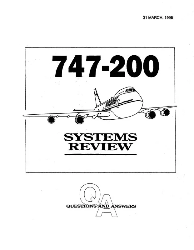 Northwest Airlines B-747-200 System Review Questions & Answers 1998 (Bo747200 Sysrev 98 C) 1