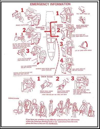 Cessna 421B Passenger Briefing Cards 1