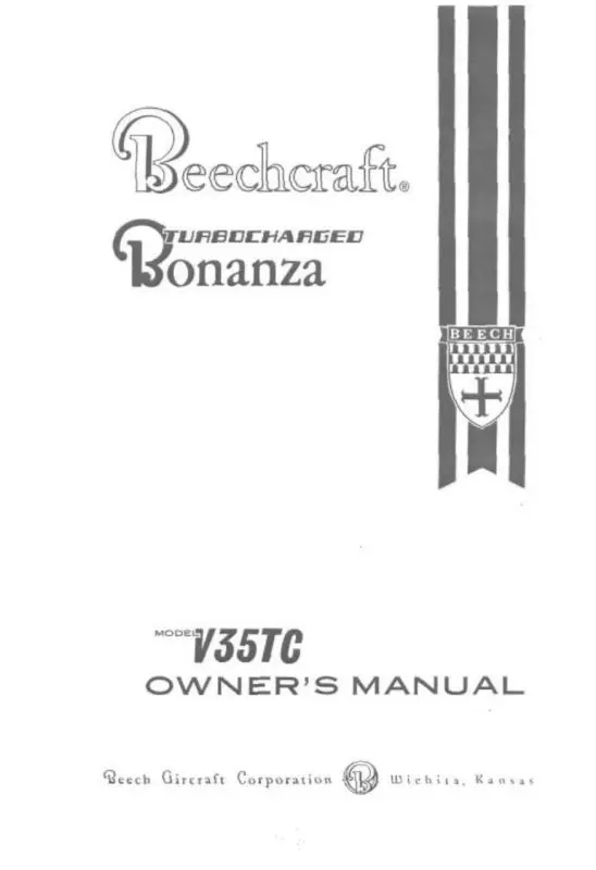 Beech V-35Tc Series Owner's Manual (35-590113-11B) 1