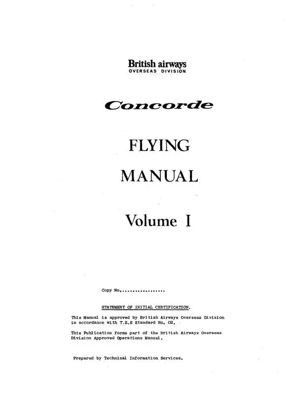Concorde Flying Manual British Airways 1976 (Ciconcorde F C) 1