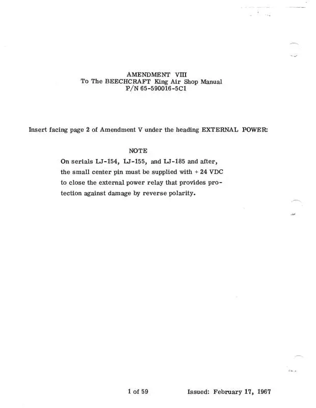 Beech King Air 90, A90 Shop Manual 1966 (65-590016-5C1) 1