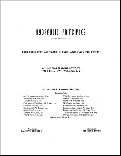 Hydraulic Principles Instruction Book Airlines War Training Institute 1943 (Ushydraulicprinciple) 1