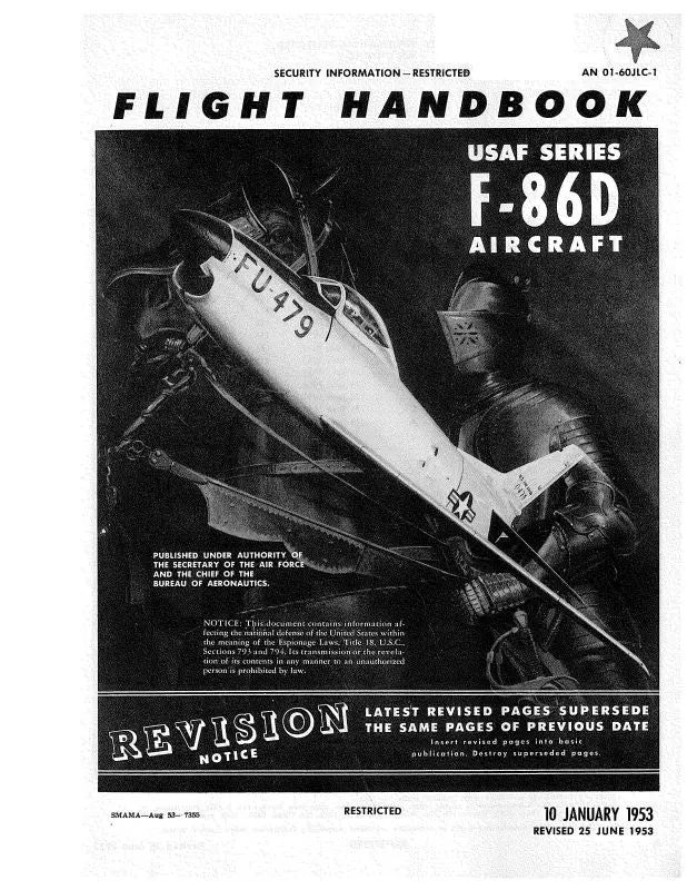 North American F-86D 1953 Flight Manual (01-60Jlc-1) 1