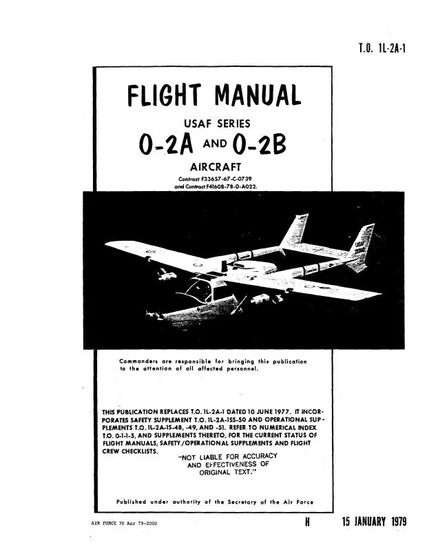 Cessna 0-2A & 0-2B 1979 Flight Manual (To-1L-2A-1) 1