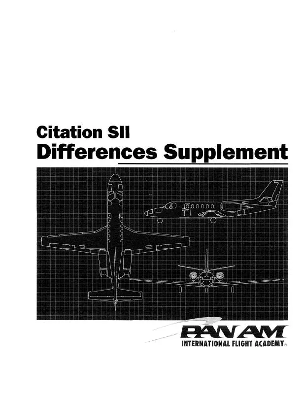 Cessna Citation Sii Differences Supplement (Cecitation-Sii-Supp-C) 1