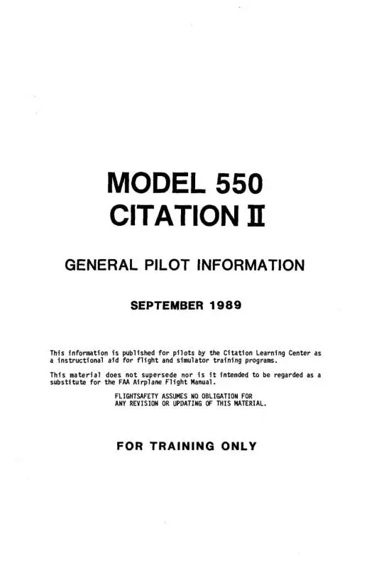 Cessna Citation Ii 550 General Pilot Information (Ce550-Gi-C) 1