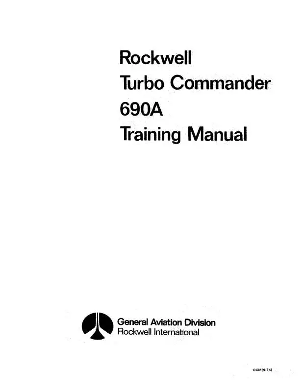 Aero Commander 690A Training  Manual 1974 (Ac690a-Tr-C) 1