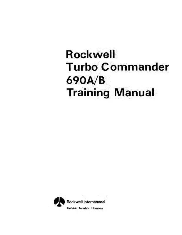 Aero Commander 690A,B Training  Manual (Ac690a,B-Tr-C) 1
