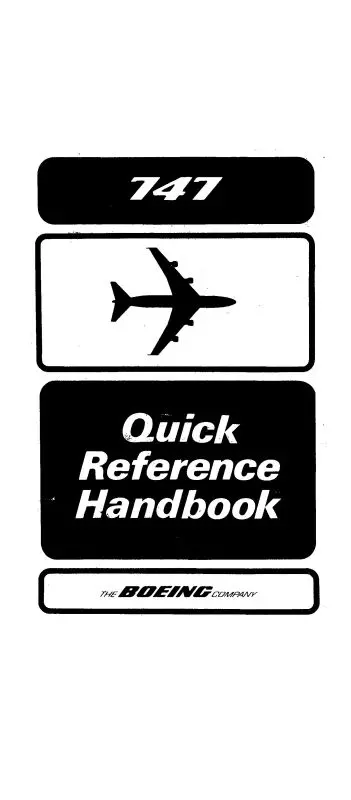 Boeing 747-100-200 Quick Reference Handbook 1985 1