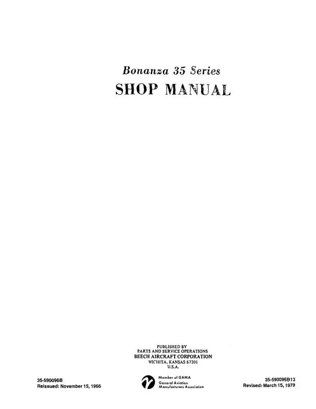 Beech Bonanza 35 Series Maintenance Manual (35-590096B) 1