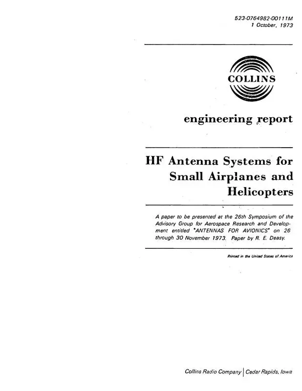 King Khf 950 Hf Ssb Transceiver System Maintenance, Installation, Overhaul 1982 (006-0190-3) 1