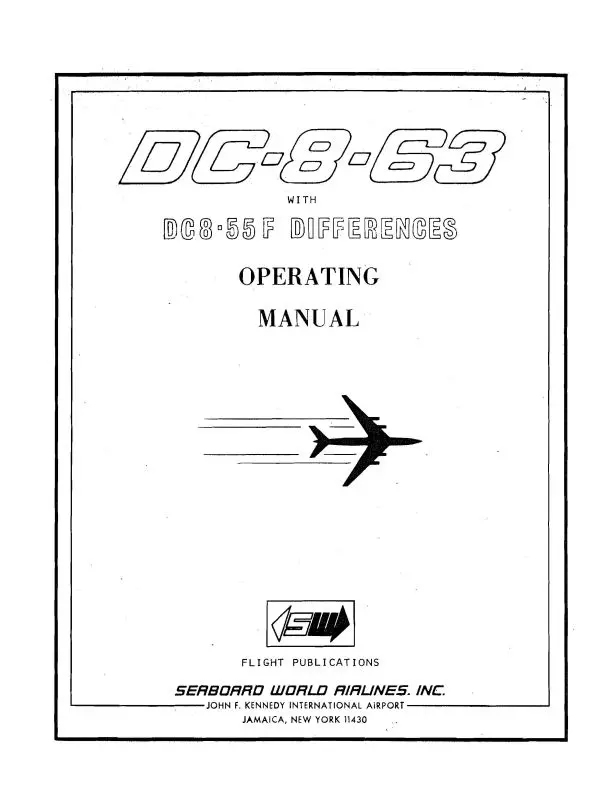 Mcdonnell Douglas Dc-8-63 Operating Manual 1971 (Mcdc8-63-Op-C) 1