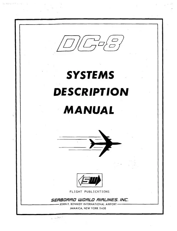 Mcdonnell Douglas Dc-8 Systems Description Manual 1974 (Mcdc8-Sysdesc-C) 1