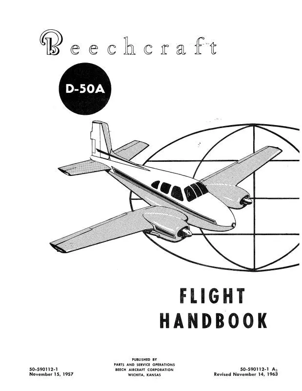 Beech D-50A Flight Handbook (50-590112-1) 1