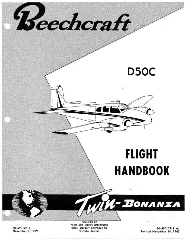 Beech D-50C Flight Handbook (50-590127-1) 1