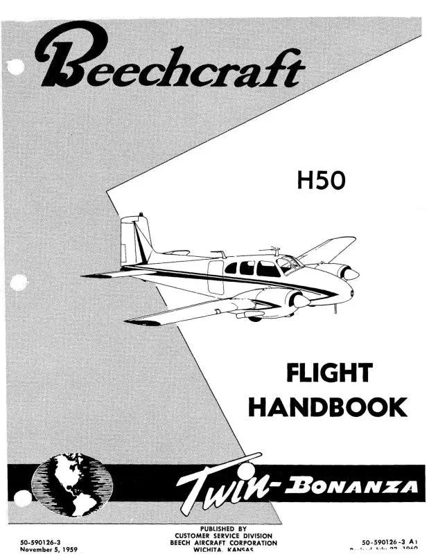 Beech H-50 Flight Handbook (50-590126-3) 1