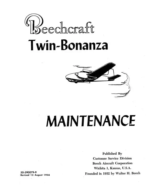 Beech C-50 & D-50 Maintenance Manual (50-590079-9) 1