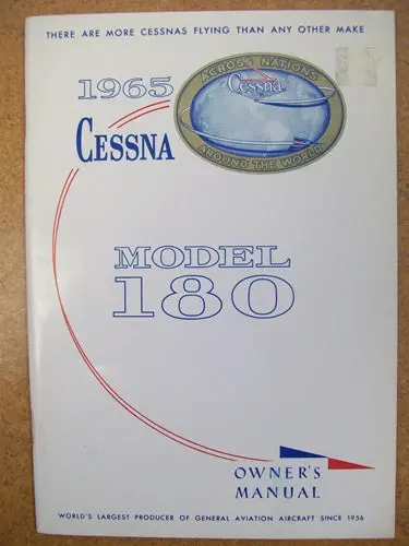 Cessna 180H 1965 Owner's Manual Used Original 1