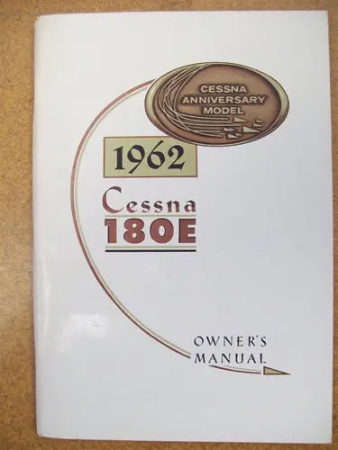 Cessna 180E 1962 Owner's Manual Used Original 1
