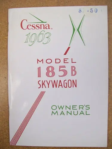 Cessna 185B 1963 Owner's Manual Used Original 1