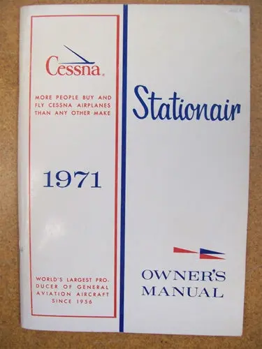 Cessna U206e Stationair 1971 Owner's Manual Used Original 1