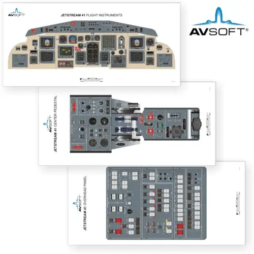 Avsoft Jetstream 41 Cockpit Posters (Set Of 3 Posters) 1