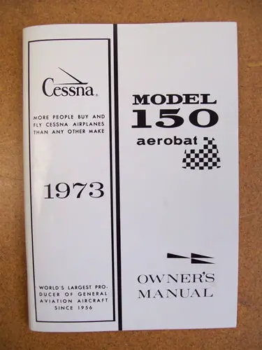 Cessna A150l Aerobat 1973 Owner's Manual Used Original 1